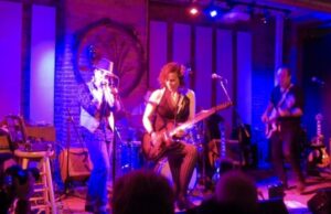 Erin Harpe and the Delta Swingers show off their chops at Hawks and Reed Performing Arts Center in Greenfield, MA - photo by Kelly D