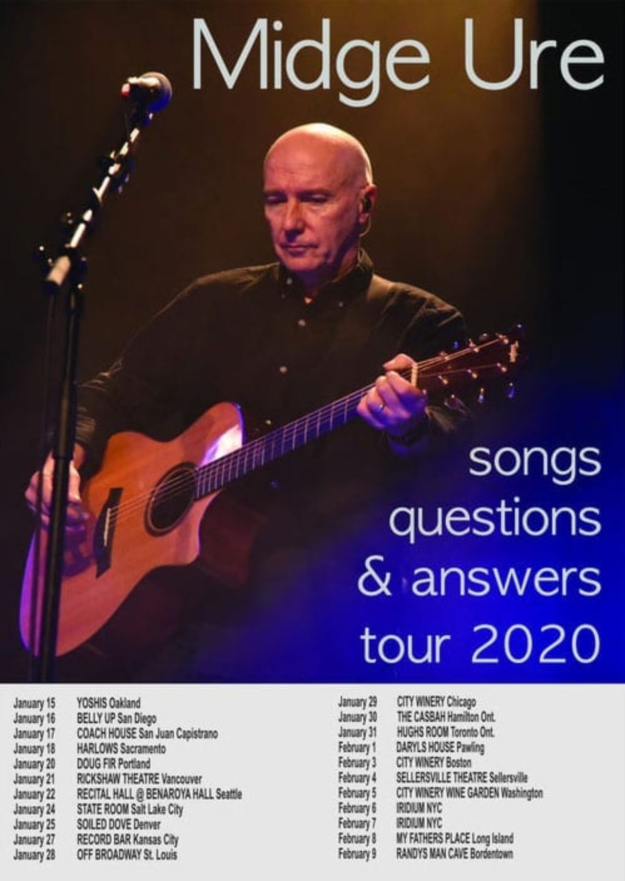 Midge Ure Tour Live Music News