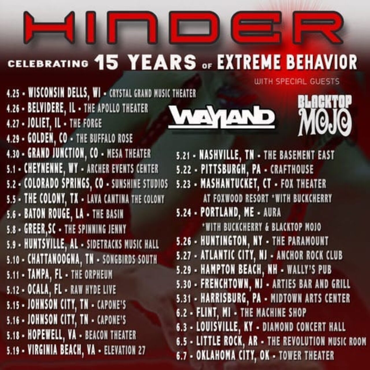 Hinder Tour Announced Live Music News